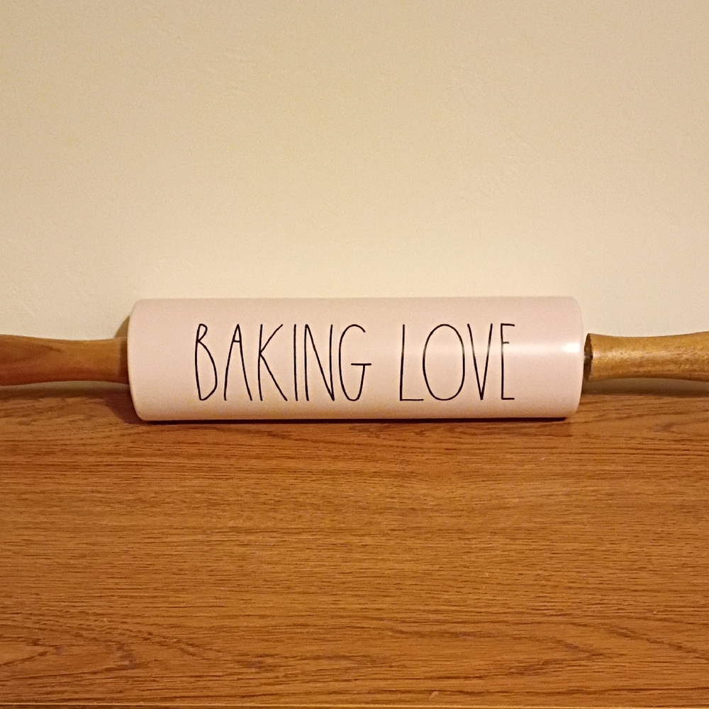 Rae Dunn Pink Baking Love Rolling Pin